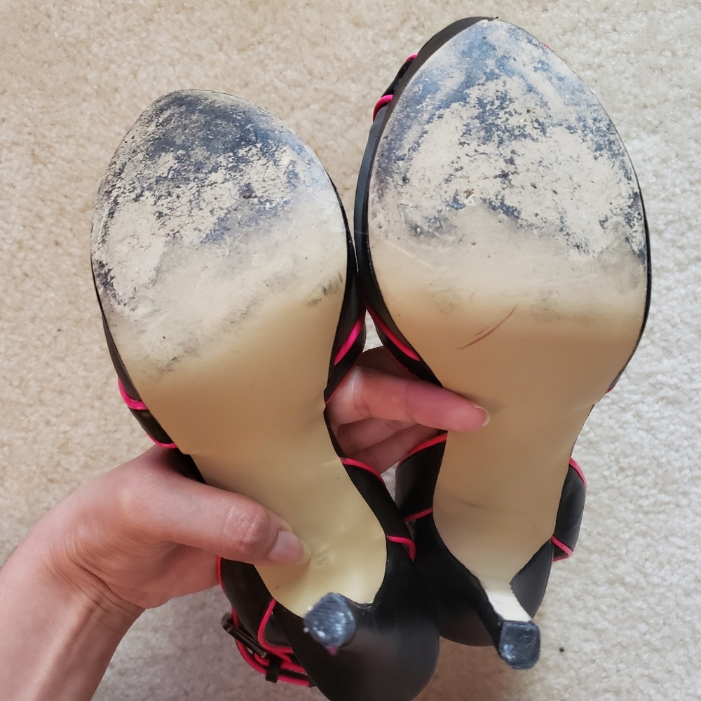 JustFab black and pink high heels - Picture 7 of 7
